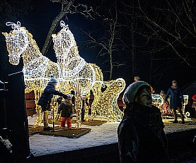 Mikołajkowy Park Światła na Górze Parkowej