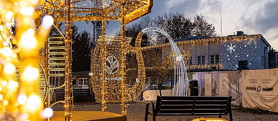 Jesienny Retro Park Światła